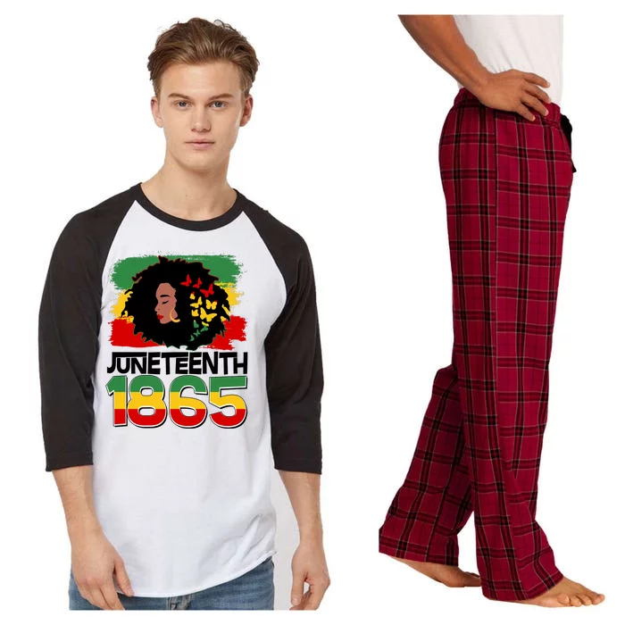 Juneteenth 1865 African American Black Woman Raglan Sleeve Pajama Set