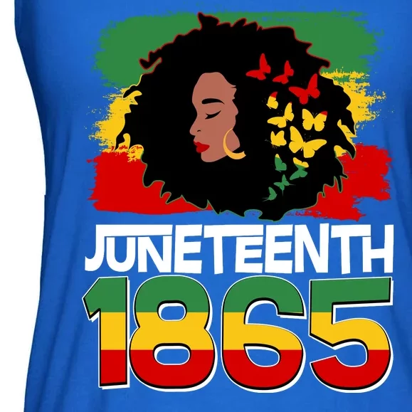 Juneteenth 1865 African American Black Woman Ladies Essential Flowy Tank