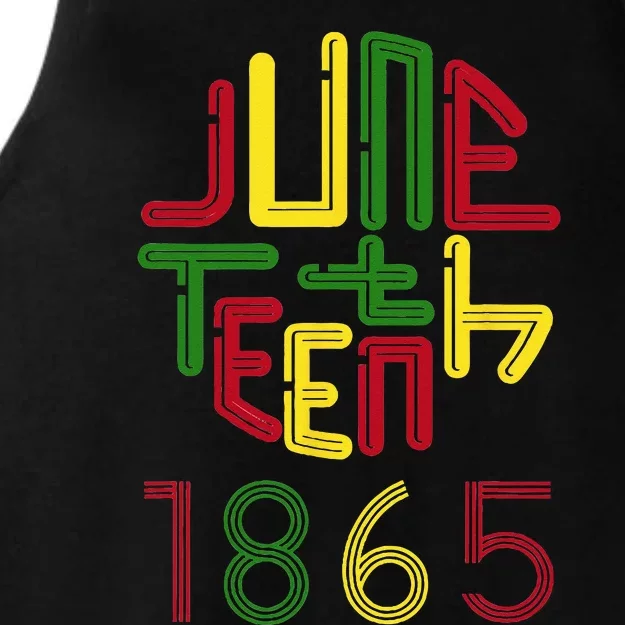 Juneteenth 1865 African American Celebrating Black Freedom Ladies Tri-Blend Wicking Tank