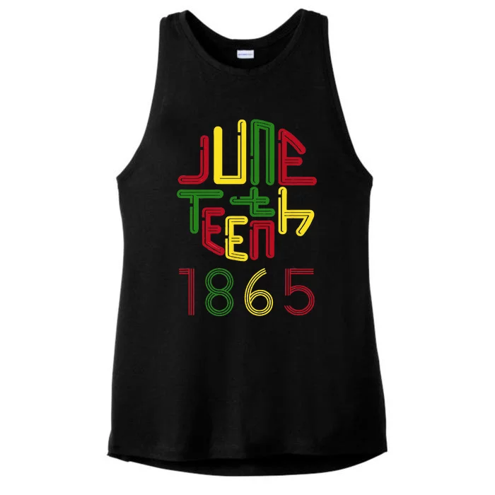 Juneteenth 1865 African American Celebrating Black Freedom Ladies Tri-Blend Wicking Tank