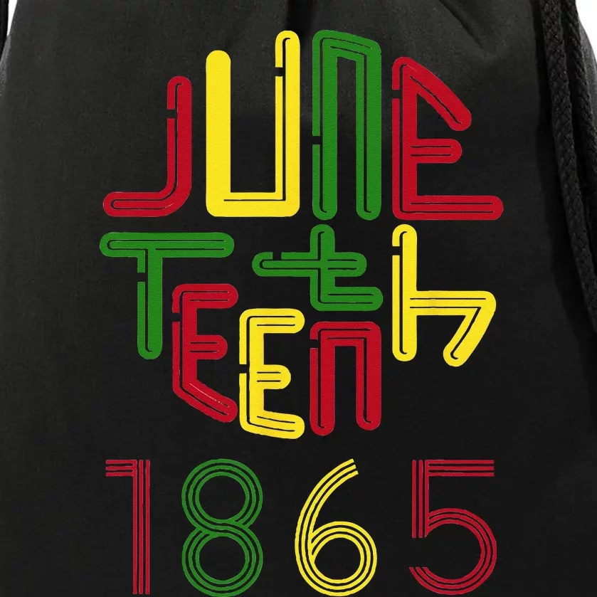 Juneteenth 1865 African American Celebrating Black Freedom Drawstring Bag