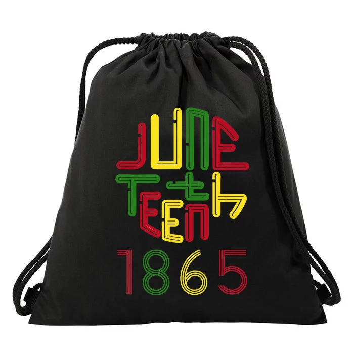 Juneteenth 1865 African American Celebrating Black Freedom Drawstring Bag