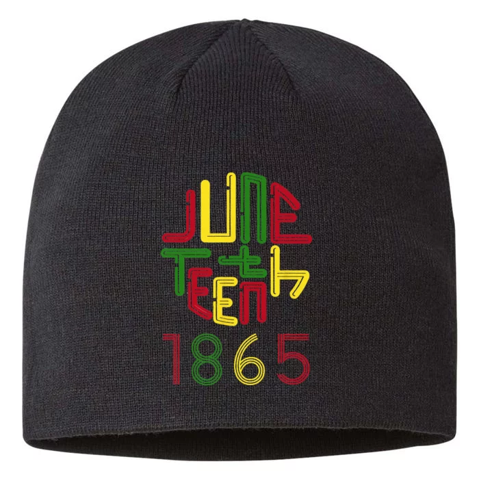 Juneteenth 1865 African American Celebrating Black Freedom 8 1/2in Sustainable Knit Beanie