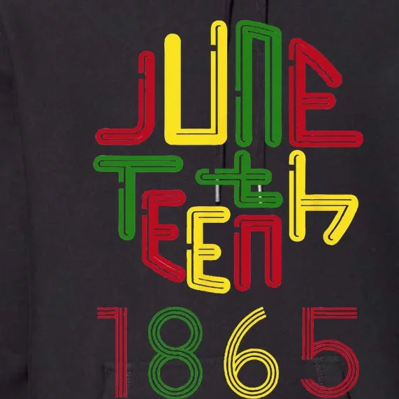 Juneteenth 1865 African American Celebrating Black Freedom Premium Hoodie