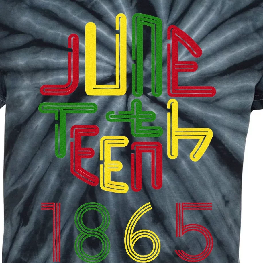 Juneteenth 1865 African American Celebrating Black Freedom Kids Tie-Dye T-Shirt