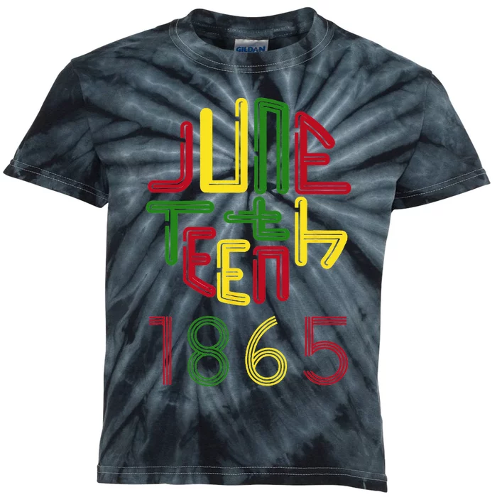 Juneteenth 1865 African American Celebrating Black Freedom Kids Tie-Dye T-Shirt