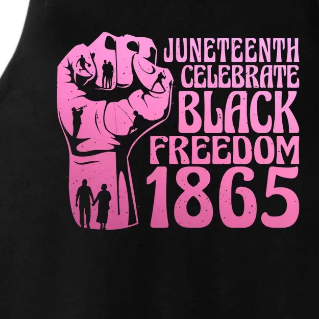 Juneteenth 1865 African American Pride Black Freedom Gift Ladies Tri-Blend Wicking Tank