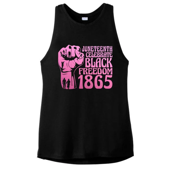 Juneteenth 1865 African American Pride Black Freedom Gift Ladies Tri-Blend Wicking Tank