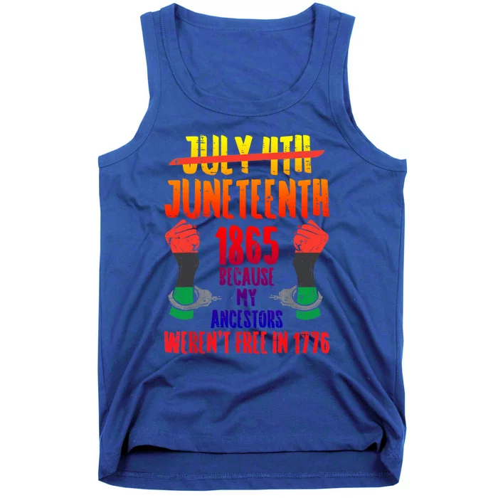 Juneteenth 1865 African Fist Black History Pride Blm Gift Tank Top