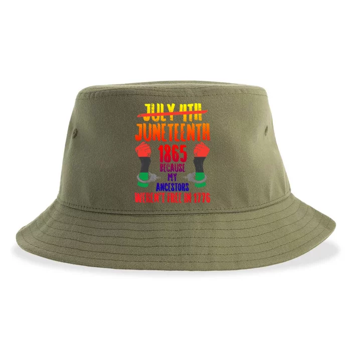 Juneteenth 1865 African Fist Black History Pride Blm Gift Sustainable Bucket Hat