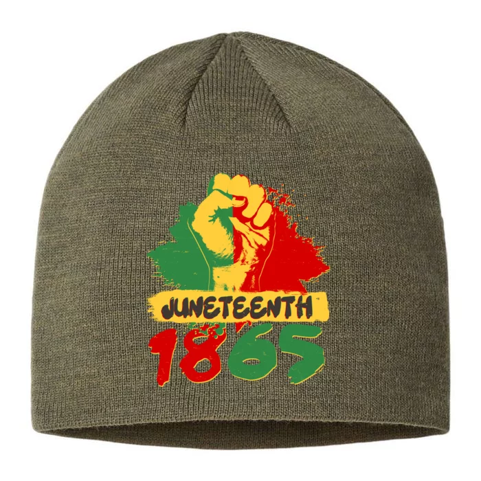 Juneteeth 1865 African Black American Holiday 8 1/2in Sustainable Knit Beanie