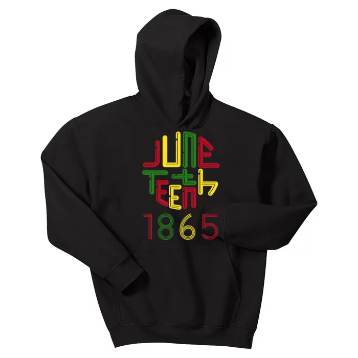 Juneteenth 1865 African American Celebrating Black freedom Kids Hoodie