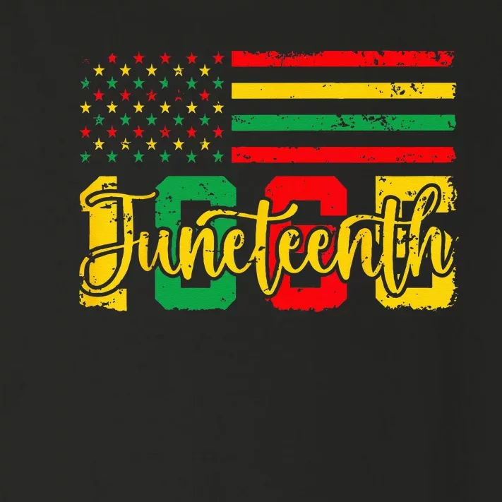 Juneteenth 1865 American Flag Black Wo Freedom Tee Toddler Long Sleeve Shirt