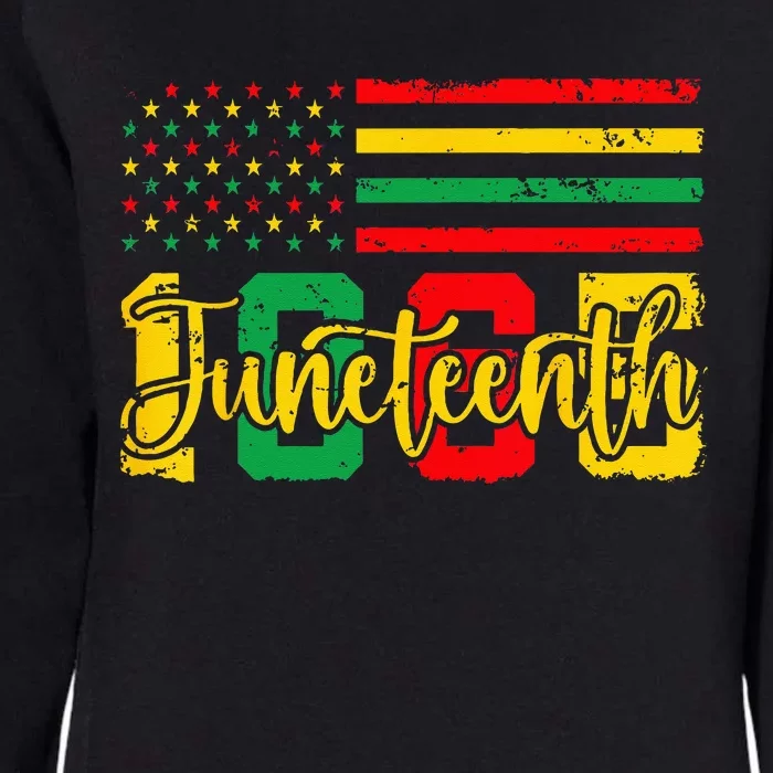 Juneteenth 1865 American Flag Black Wo Freedom Womens California Wash Sweatshirt