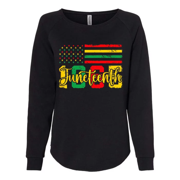 Juneteenth 1865 American Flag Black Wo Freedom Womens California Wash Sweatshirt