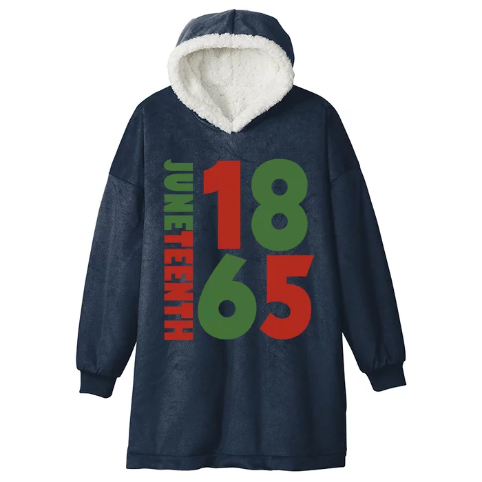 Juneteenth 1865 African Independence Melanin Black Freedom Funny Gift Hooded Wearable Blanket