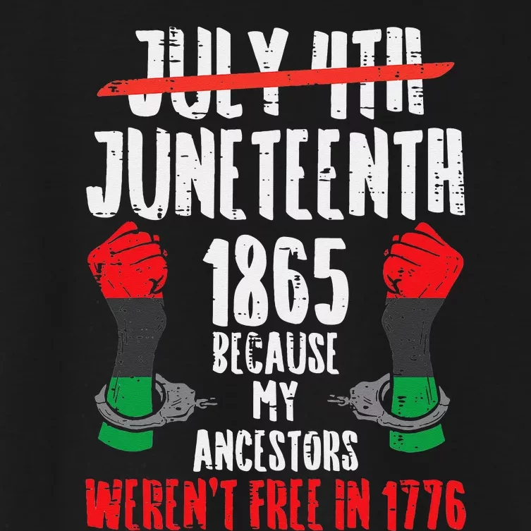 Juneteenth 1865 African Fist Black History Pride BLM Gift Women's Crop Top Tee