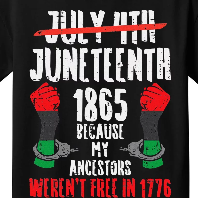 Juneteenth 1865 African Fist Black History Pride BLM Gift Kids T-Shirt