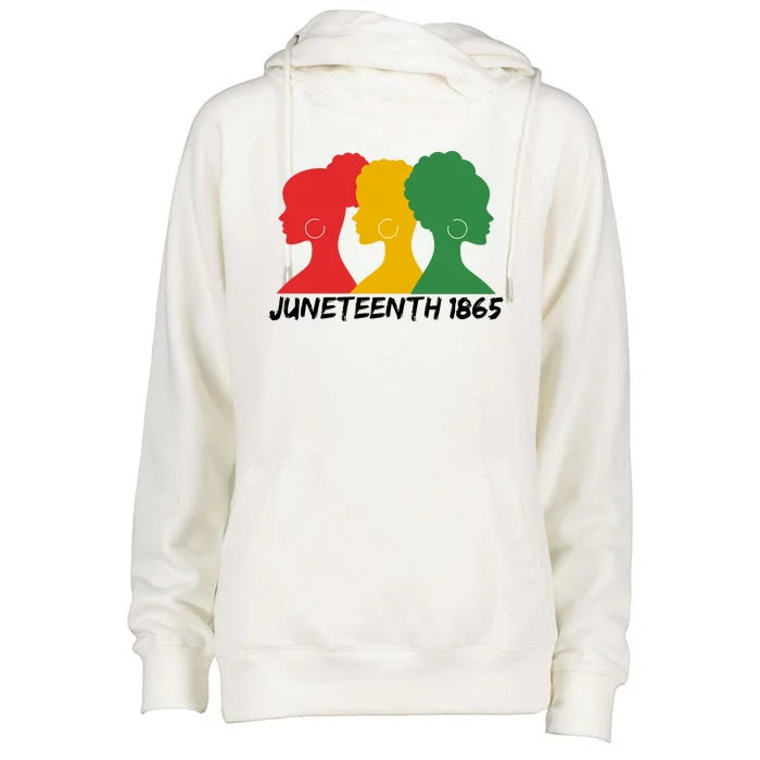 Juneteenth 1865 African Pride Womens Funnel Neck Pullover Hood