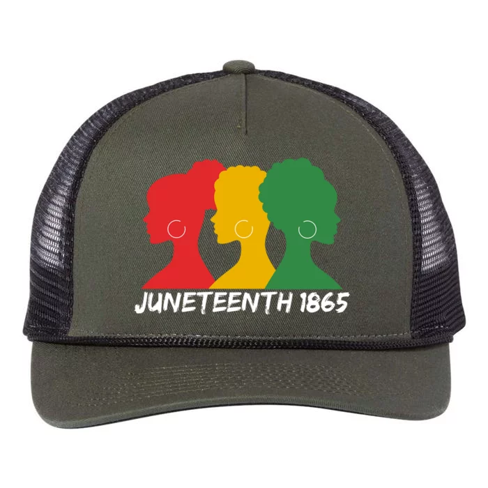 Juneteenth 1865 African Pride Retro Rope Trucker Hat Cap