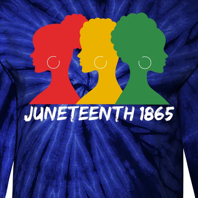 Juneteenth 1865 African Pride Tie-Dye Long Sleeve Shirt