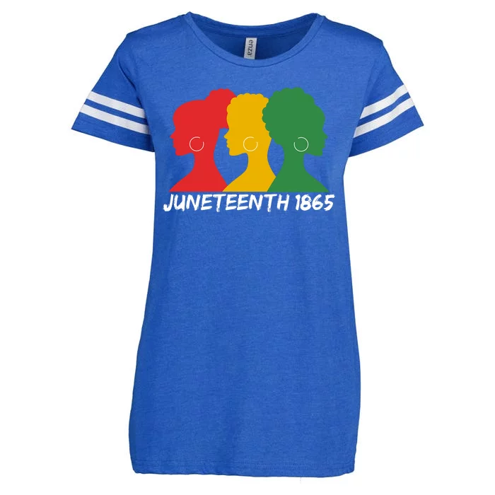 Juneteenth 1865 African Pride Enza Ladies Jersey Football T-Shirt