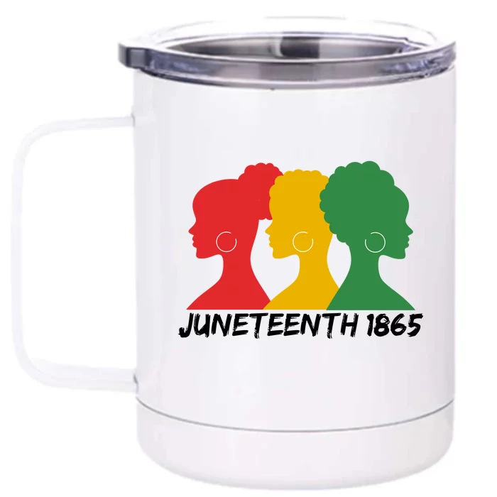 Juneteenth 1865 African Pride Front & Back 12oz Stainless Steel Tumbler Cup