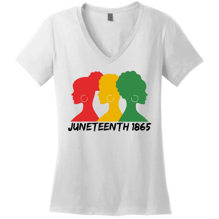 Juneteenth 1865 African Pride Women's V-Neck T-Shirt