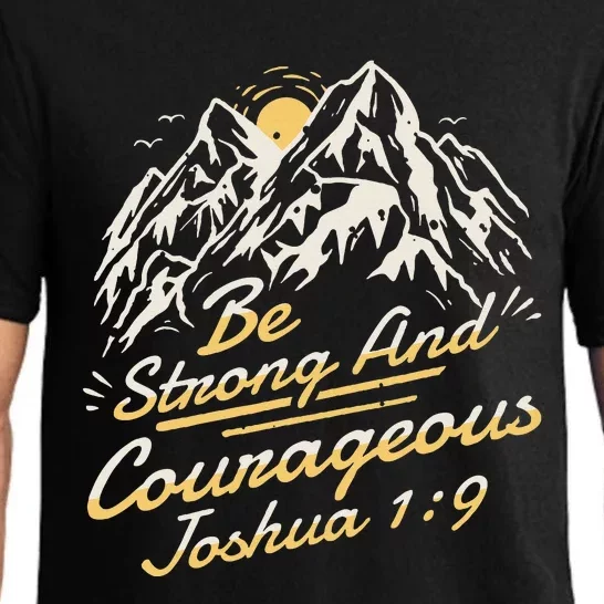 Joshua 19 Be Strong And Courageous Pajama Set