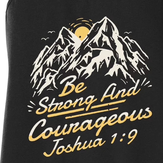 Joshua 19 Be Strong And Courageous Women's Racerback Tank