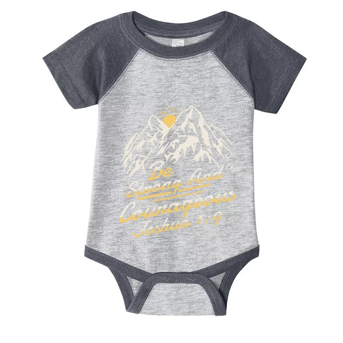 Joshua 19 Be Strong And Courageous Infant Baby Jersey Bodysuit