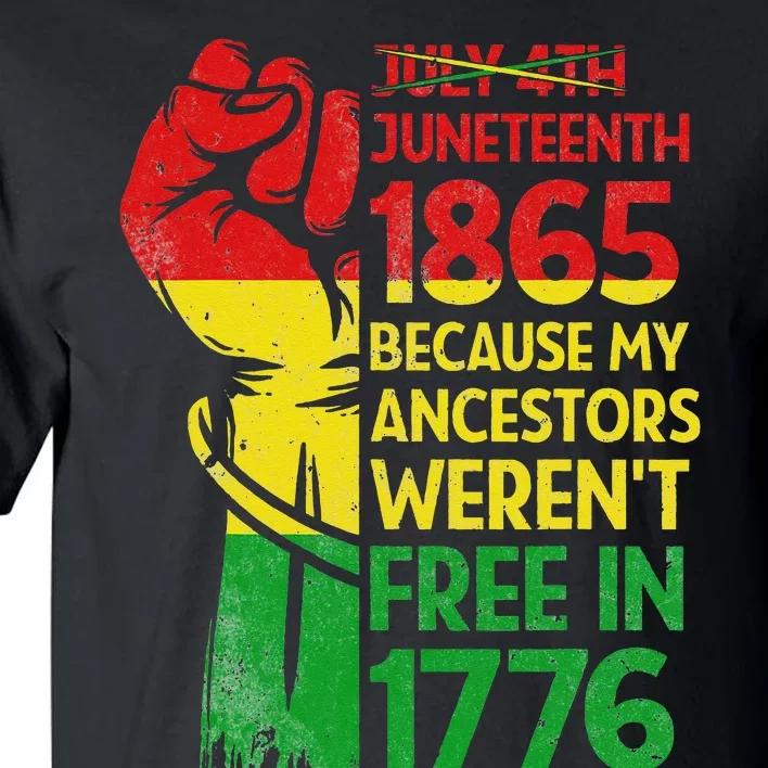 JUNETEENTH 1865 Black African Patriotic Melanin Novelty Tall T-Shirt