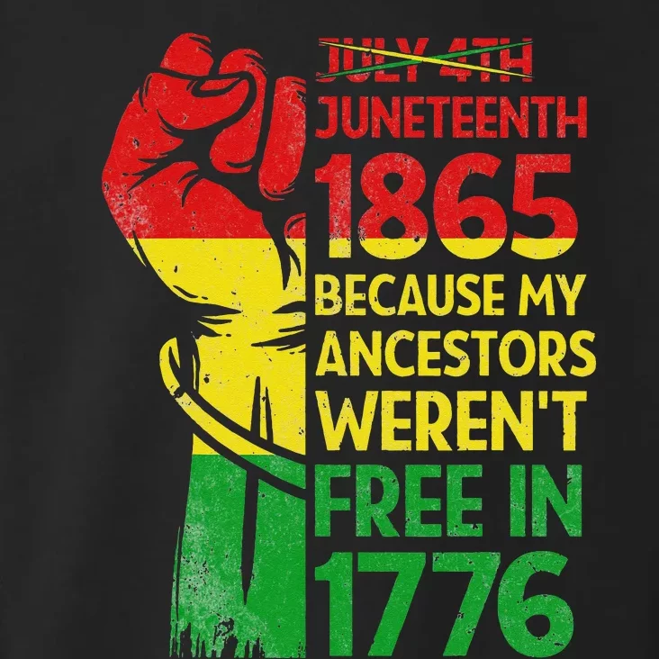 JUNETEENTH 1865 Black African Patriotic Melanin Novelty Toddler Hoodie