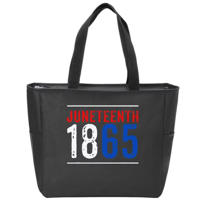 Juneteeth 1865 Black African American History Zip Tote Bag