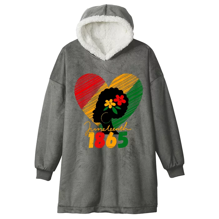 Juneteenth 1865 Black Gift History Hooded Wearable Blanket