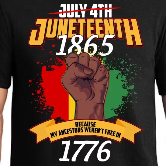 Juneteenth 1865 Because My Ancestors Weren't Free In 1776 Pajama Set