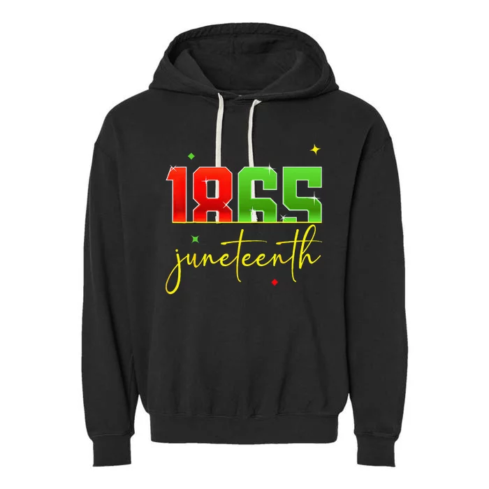 Juneteenth 1865 Black Freedom History Month African American Garment-Dyed Fleece Hoodie