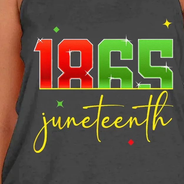 Junenth 1865 Black Freedom History Month African American Women's Knotted Racerback Tank