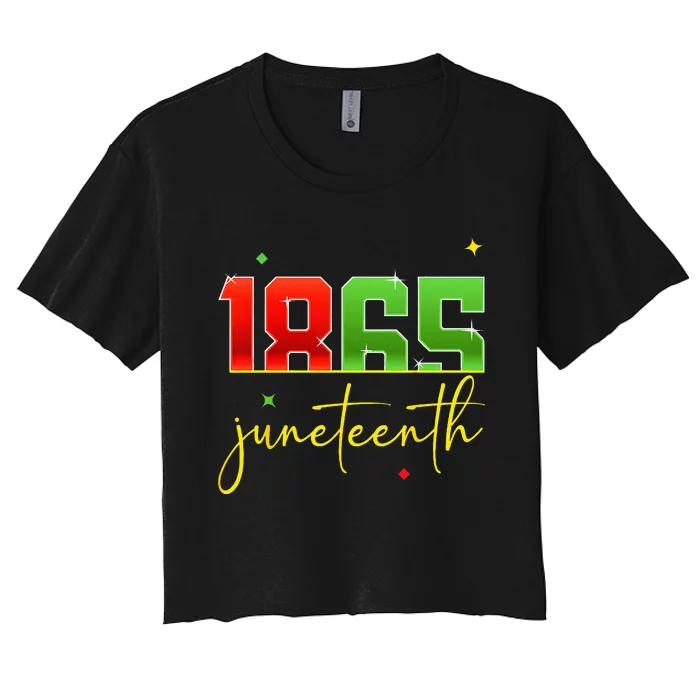 Junenth 1865 Black Freedom History Month African American Women's Crop Top Tee