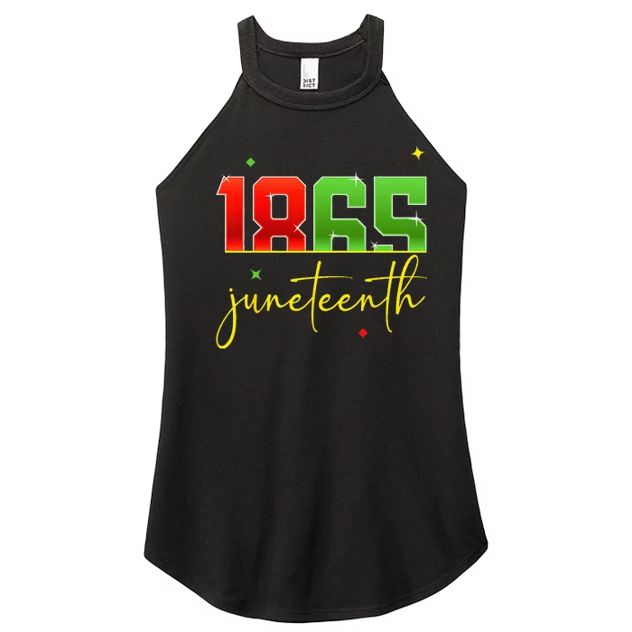 Junenth 1865 Black Freedom History Month African American Women’s Perfect Tri Rocker Tank