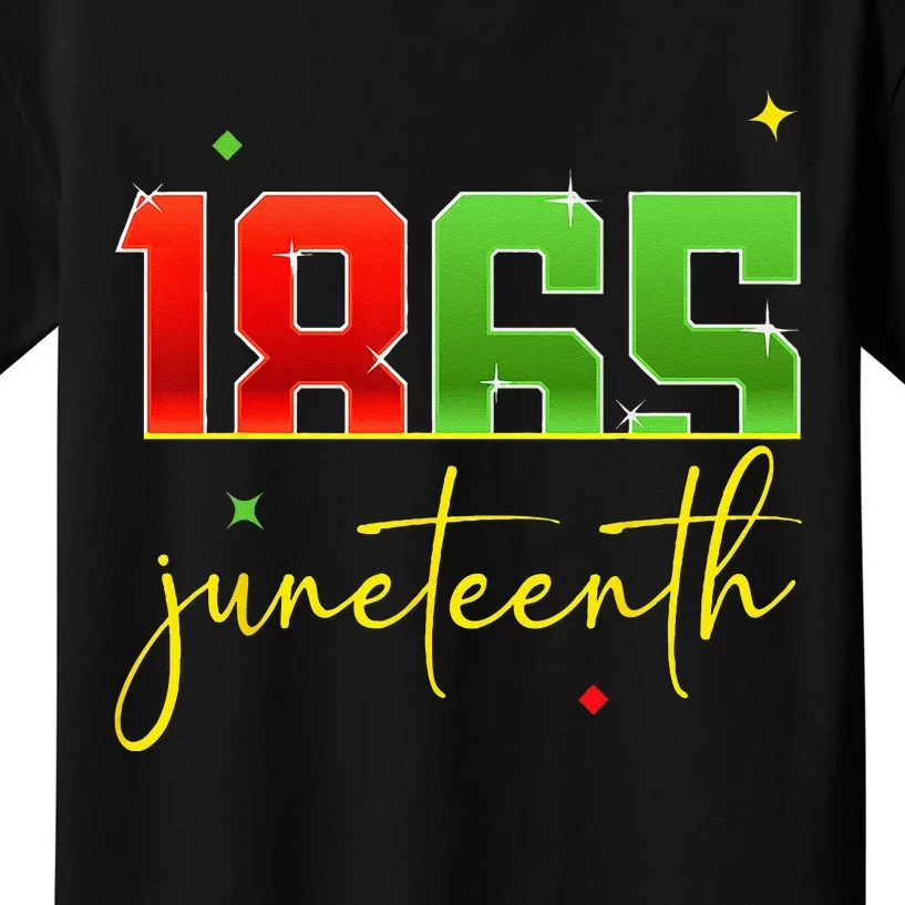 Junenth 1865 Black Freedom History Month African American Kids T-Shirt