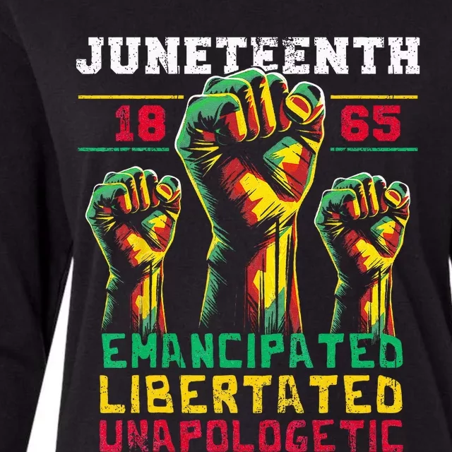 Juneteenth 1865 Black History African American Freedom Womens Cotton Relaxed Long Sleeve T-Shirt