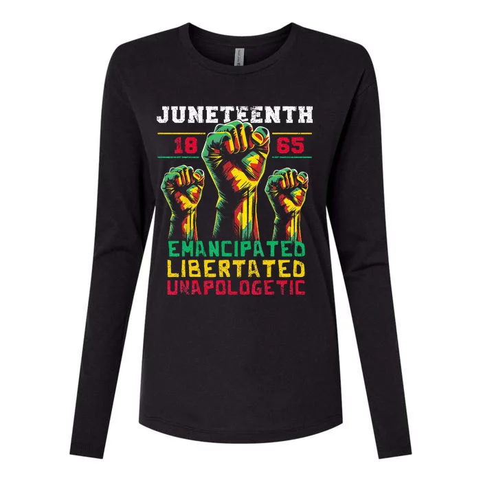 Juneteenth 1865 Black History African American Freedom Womens Cotton Relaxed Long Sleeve T-Shirt