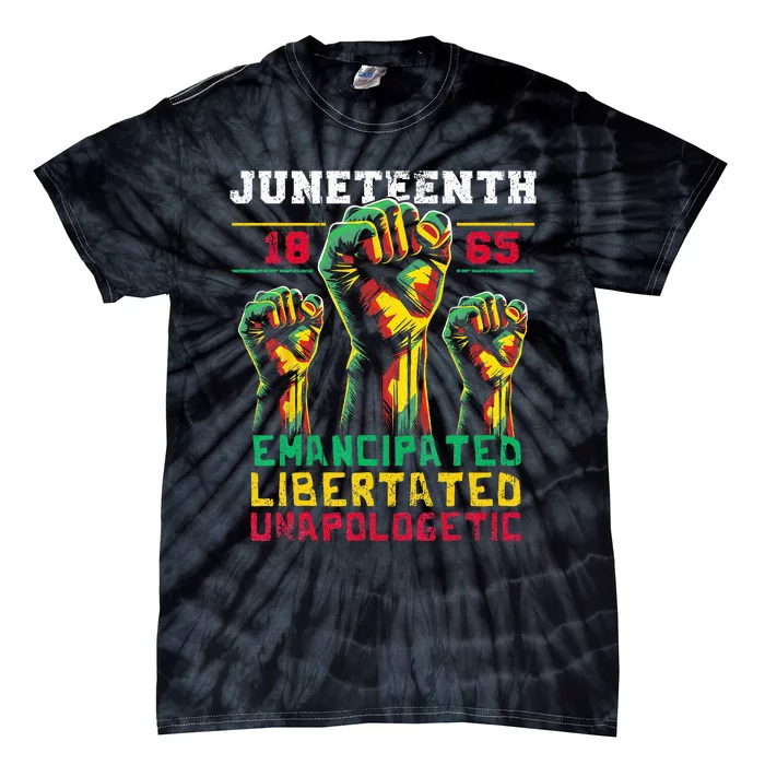 Juneteenth 1865 Black History African American Freedom Tie-Dye T-Shirt