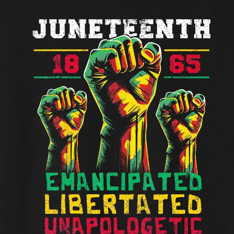 Juneteenth 1865 Black History African American Freedom Women's Crop Top Tee