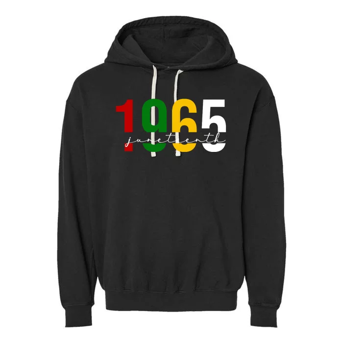 Juneteenth 1965 Black History Month Garment-Dyed Fleece Hoodie