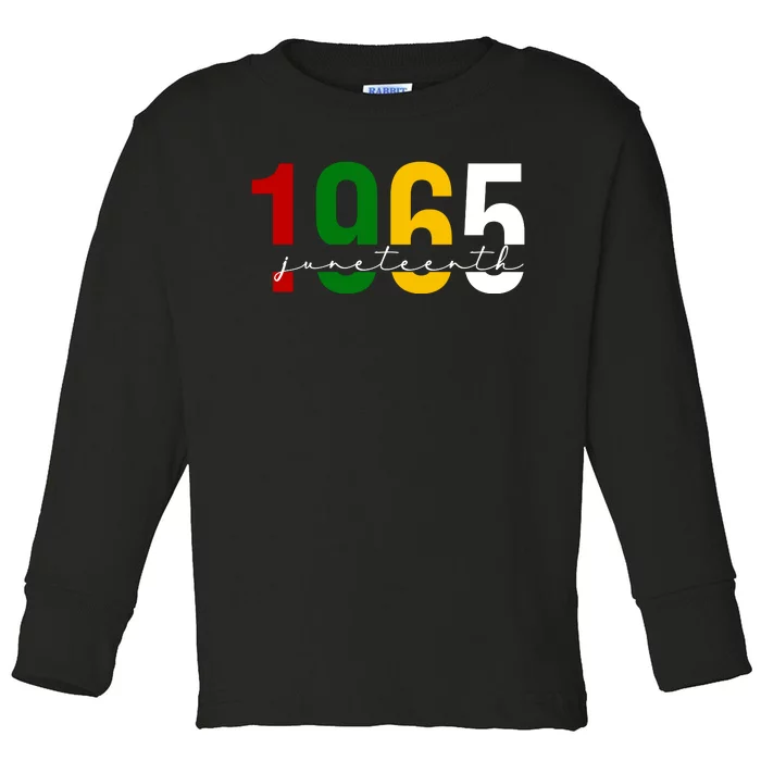 Juneteenth 1965 Black History Month Toddler Long Sleeve Shirt