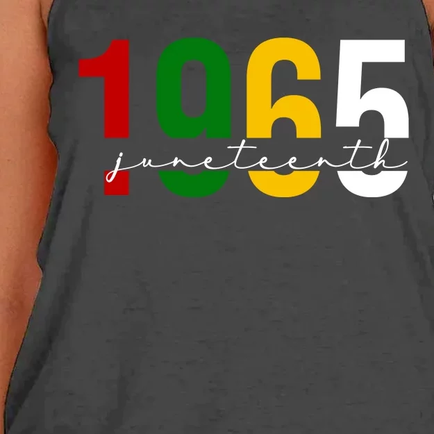 Juneteenth 1965 Black History Month Women's Knotted Racerback Tank