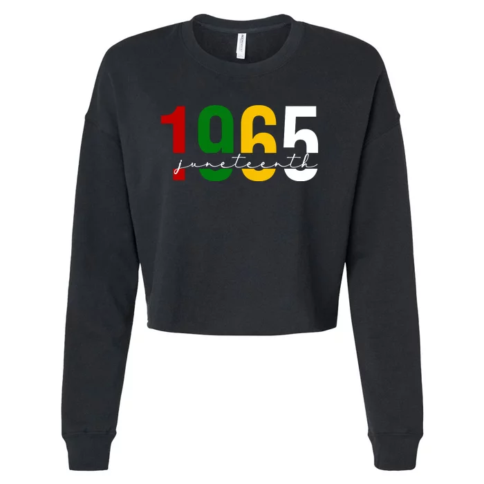 Juneteenth 1965 Black History Month Cropped Pullover Crew