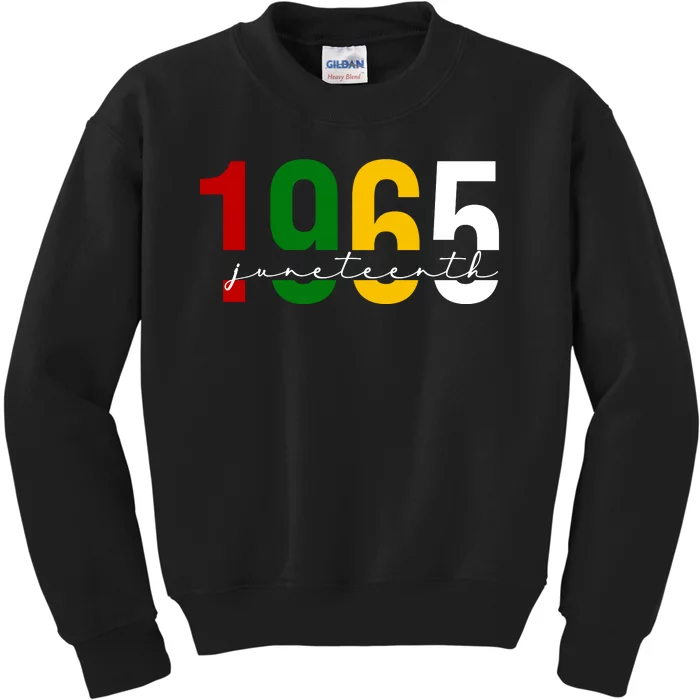 Juneteenth 1965 Black History Month Kids Sweatshirt